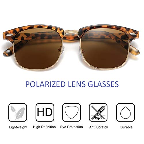 Image of Retro Semi Rimless Sunglasses Half Frame UV400 Glasses for Men And Women