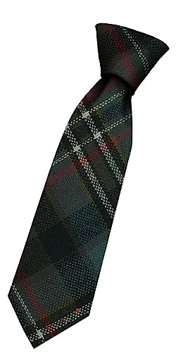 Cravate en laine pour garçon motif Scott Green Tartan idéale pour mariages et fêtes