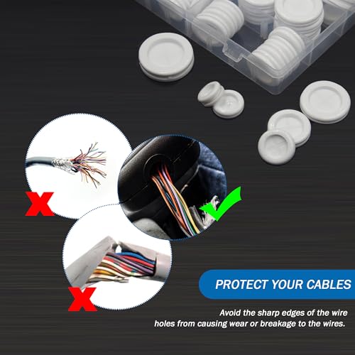 BESTYCHAO 54 Stück Gummitüllen-Kit, 6 Größen Gummitüllen Sortiment, doppelseitige Gummitüllen Ösenringdichtung für elektrische Kabellöcher 16mm 20mm 22mm 25mm 30mm 38mm