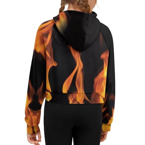 WELLFLYHOM Girls Crop Top 5-14T Half Zip Sweatshirt Raglan Long Sleeve Hoodies Graphic Sweater Top Fall Outfits2