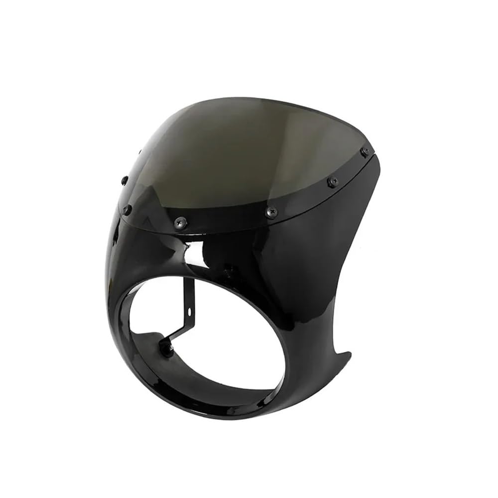 Carénage tête de fourche rétro 7 pouces et bulle de phare pour moto custom