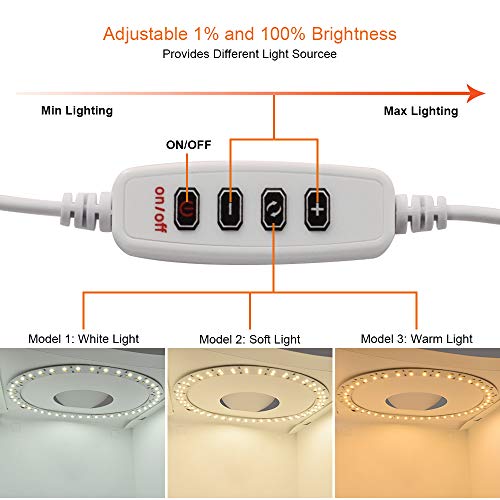 fotoconic Portable LED Light Box Photo Tent with Ring Light, 12 Inch 31cm Dimmable 3200K~6500K Warm White Lighting, 6 Color Backdrop for Product Photography Shooting - Thumbnail 2