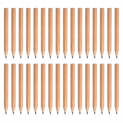 Evrite half size wooden mini hexagonal pocket pencils for golf scorecards classrooms offices restaurants & kids easy to sharpen - pack of 30 pencils