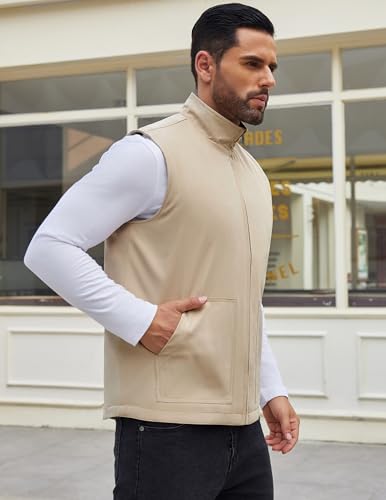 Image of COOFANDY Men's Casual Outerwear Vest Lightweight Zip Up Sleeveless Jacket Outdoor Work Hiking Travel Golf Vest with Pockets