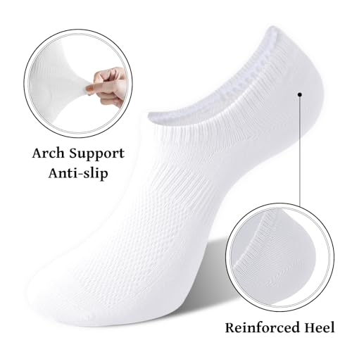 Irisbear Womens No Show Socks, Thin Cotton Non Slip Low Cut Socks 6 Pairs4