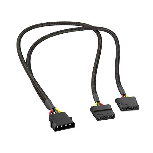 KabelDirekt 30cm Cavo Molex a 4-Pin Molex su Cavo a Y 2X 4 Pin Molex, (per Il Collegamento di Dischi rigidi (SSD, HDD) e Lettori (CD, Dvd, Blu-Ray))