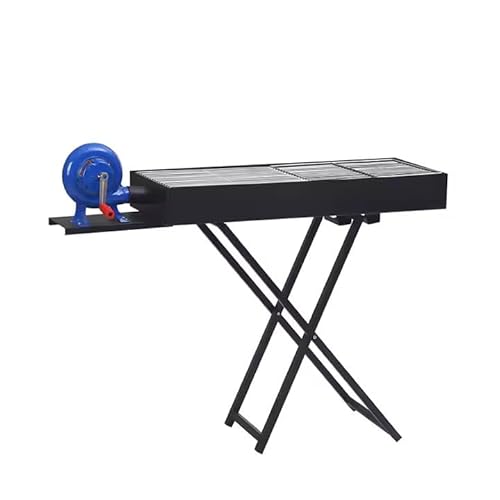Suprills Portable Folding Charcoal BBQ Grill with Manual Air Blower - Durable Construction, Essential Camping Perfect BBQ Grill and BBQ Accessories for Outdoor Cooking in Garden,barbecue grill