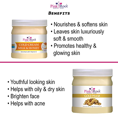 Image of Pink Root Gold Mask 500ML with Milk & Honey Cold Cream 500ml