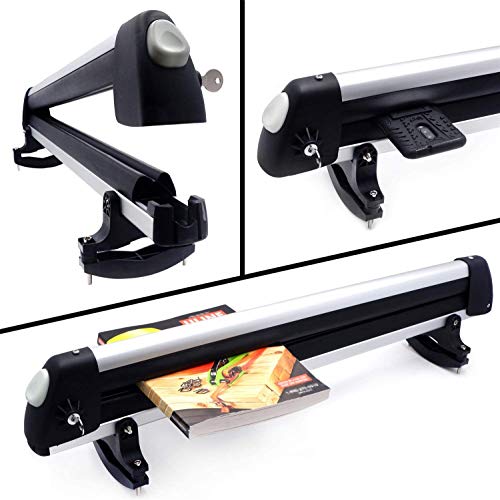 DrsportsUSA Car Rack Carrier Ski Car Rack, Snowboard Car Rack, Ski Roof Carrier Fit Most of The Flat Round Thick Crossbars - Thumbnail 5