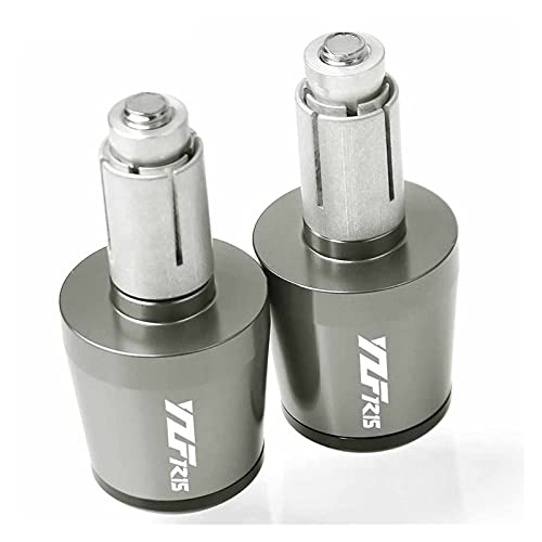 Poignées de guidon Yamaha YZF R15 22mm embouts moto gris 2008-2015