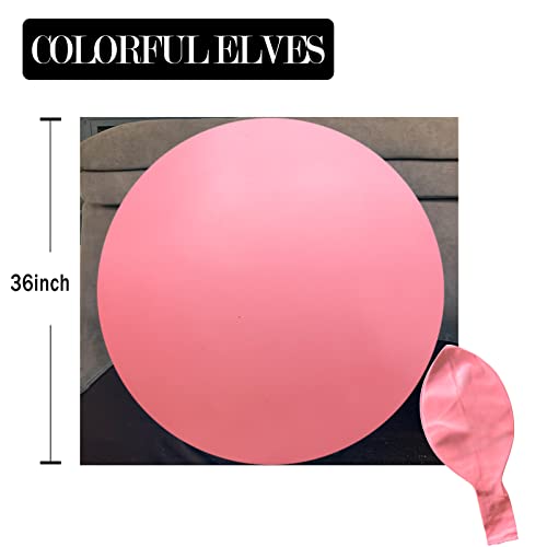 Image of Large Pink Balloons 36 Inches 4 Pack | Giant Jumbo, Big Thicken, Round, Wedding Party Decorations