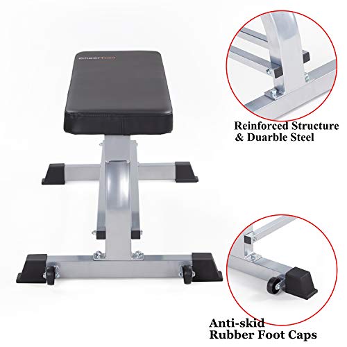 Flat Weight Workout Bench, Cheertran 700LBS Exercise Bench for Weight Training and Ab Exercise - Utility Workout Benches for Home
