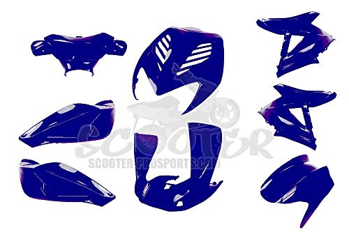 Kit de carénage 8 pièces SPS Racing bleu métallisé - Yamaha Aerox - Nitro