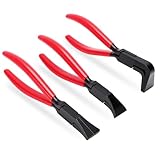 3Tlg Falzzangen Set, Blechbiegezange mit 0 45 90 Grad, 22 Mm Breite, Kohlenstoffstahl Abkantzange für Dachdecker, Spengler, Werkstatt und Heimwerker