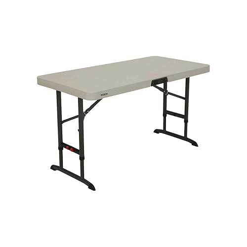 Lifetime Nesting 80823 Adjustable Rectangular Folding Table 122 cm for