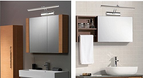 Best To Buy 7W White Easy To Use - Plug In & 5050Smd Stainless Steel Led For Bathroom Make-Up Wall Lights Cabinet Mirror Picture Front Lamp With Off/On Button #TOP4