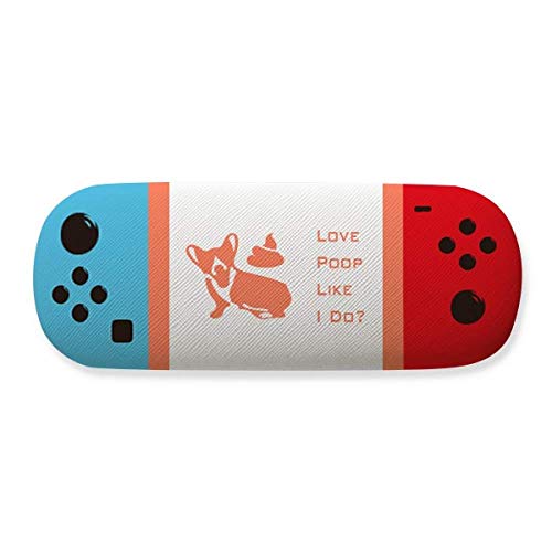 Estuche de almacenamiento para gafas, diseño de perro con texto 'Playful Corgi'