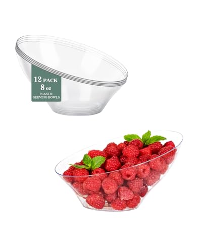 BESTVIP 8oz Clear Plastic Serving...