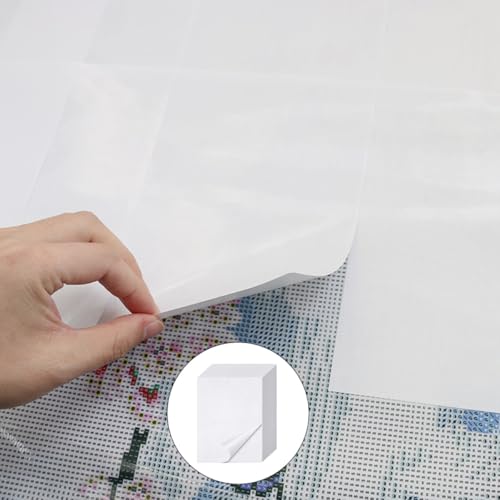Papel protector para dibujo de gemas blanco resistente para pintura de diamantes 8