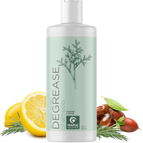 Clarifying Shampoo for Oily Hair and Scalp - Degrease Deep Cleansing Shampoo Build Up Remover with Rosemary Oil for Greasy Hair & Scalp - Vegan Color Safe Sulfate Paraben & Cruelty Free (12 Fl Oz)