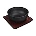 Bol coréen Xichengshidai épais en pierre - Pour Bibimbap - Pour cuisinière à induction - Avec plateau, Bois dense, Noir , Taille M