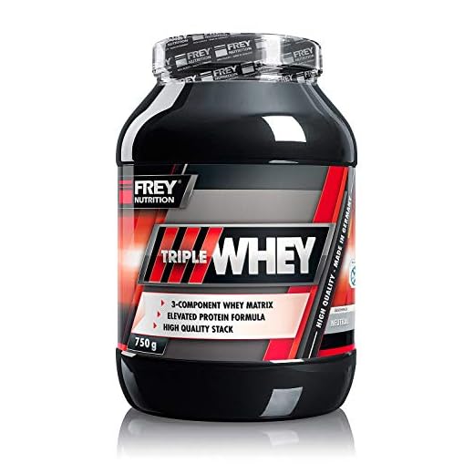 FREY Nutrition TRIPLE WHEY 750 g neutral – utan sötningsmedel, utan aromer, utan färgämnen – hög BCAA-andel – 100 % löslighet, instanserad, ingen klumpning