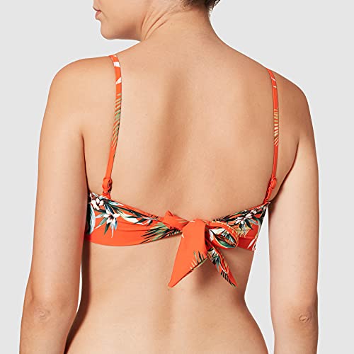 Seafolly Women\'s Standard Ring Front Bralette Bikini Top Swimsuit, Tangelo, 2 US