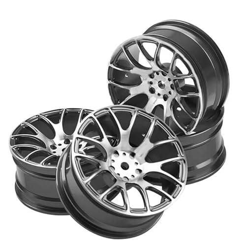 RC���f���L�b�g�̃R���|�[�l���g For Tamiya For HSP For HPI For TT-01 For TT-02 XV-01 1/10 4 �A���~�����z�C�[���n�u Rc �J�[�A�b�v�O���[�h�p�[�c�A�N�Z�T���[(Black)