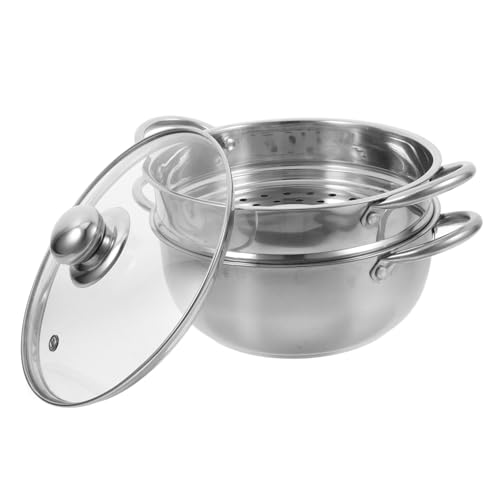Alipis Olla De Vapor De Acero Inoxidable Doble Utensilios De Cocina Para Cocinar Al Vapor Para Baño María