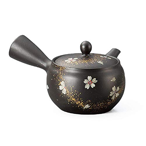 ヤマキイカイ 富仙黒ナデシコ帯網 急須 黒 280ml