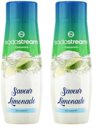 SodaStream Concentré Limonade pour Machine à Eau Pétillante et Soda | Préparez jusqu'à 9 Litres de Limonade en Quelques Secondes, 440ml (Lot de 2)