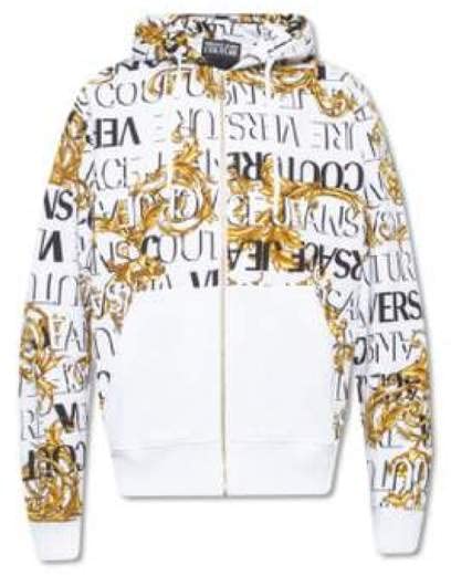 Versace Jeans Couture Weißes Sweatshirt mit Couture-Logo-Aufdruck,...