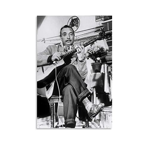 Django Reinhardt poster jazz sur toile 50x70 cm le cadeau idéal pour guitariste