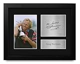HWC Trading Greg Norman Framed Gifts Printed Signed Autograph Picture for Golf Memorabilia Fans - US Letter Size