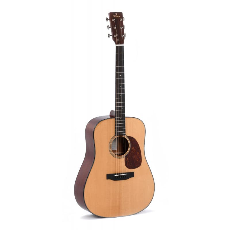 Sigma SDM-18 – Guitare acoustique Dreadnought – Naturel brillant (+ soft case) - Les Beatles, Paul McCartney, John Lennon, RIngo Starr, George Harrison Sigma SDM-18 - Guitare acoustique Dreadnought - Naturel brillant (+ soft case)