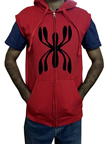 Peter Sleeveless Red Hoodie