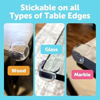 shinfly Corner Protectors for Baby, 8 PACK Thick Table Furniture Edge Protectors for Kids with Strong Adhesion, Sharp Corners Guard & Edge Safety Proofing(Clear, Round)