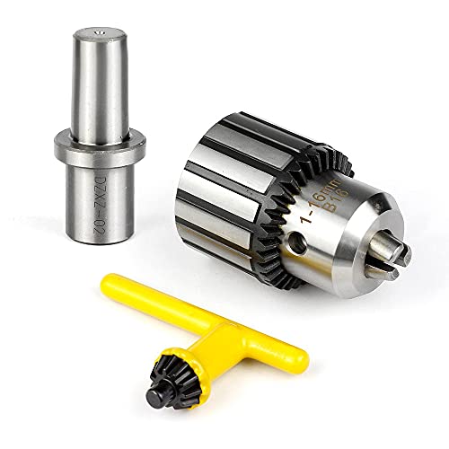 Image of Drill Chuck 5/8 Inch(1-16mm) JESTUOUS 3/4 Inch Weldon Shank Adapter Heavy Duty Key Type chuck Converter Tool for Drill Press