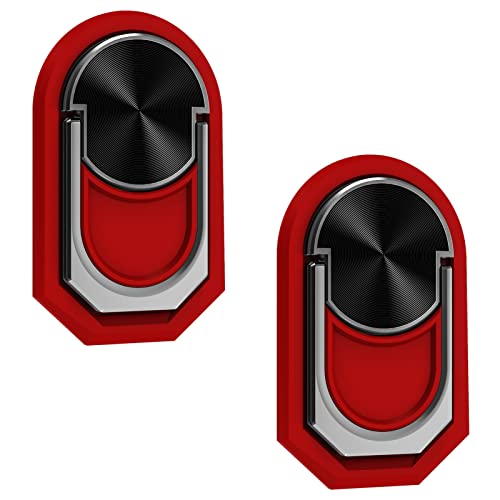 Bf2Jk 2 Pack Cell Phone Ring Holder Stand, 360 Degree Rotation Metal Phone Grip For Magnetic Car Mount Compatible With Iphone, Samsung, Smartphones (Red) #TOP6