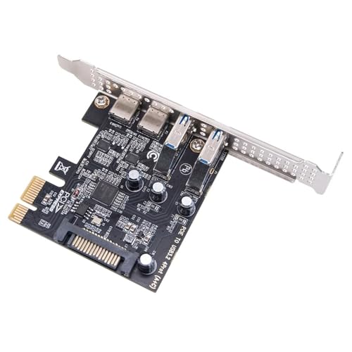 Tarjeta Express PCI-E uPD720201 con Adaptador USB Tipo C y Tipo A para PC