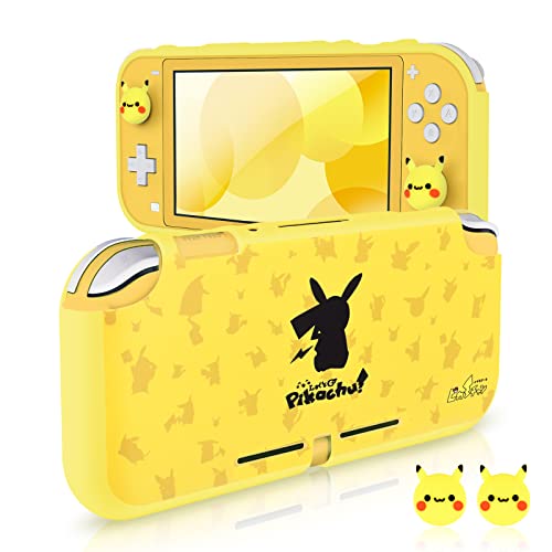 {Accesorios Nintendo Switch Lite Amarilla Accesorios Nintendo Switch DLseego Funda Compatible con Switch Lite, Funda Protectora de Silicona Acoplable con 2 Tapas para Joystick, Absorción de...