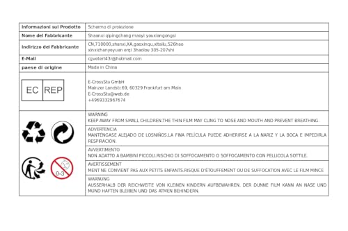 AsrMyjcx Tela de Projetor 16:9 para Home Theater, 100 polegadas com 8 ganchos