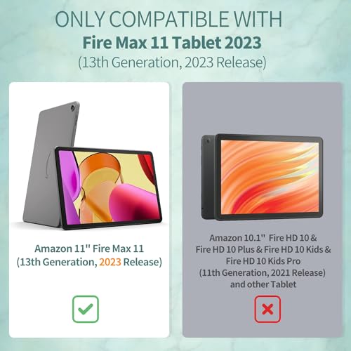 Fire Max 11 Tablet Case, Fire Max 11 Case, Sonlaryin Smart Trifold Stand Soft TPU Back with Auto Wake/Sleep for Fire Max 11 Tablet(13th Gen, 2023), Incompatible with iPad 11in - Sky Blue