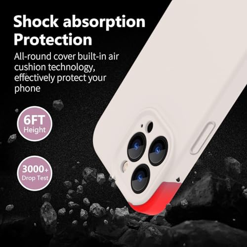 Image of DIZORO Compatible for iPhone 16 Pro Max Case 6.9, Slim Liquid Silicone 3 Layers Full Covered Soft Gel Rubber Phone Case Protective Cover 6.9 Inch - Stone