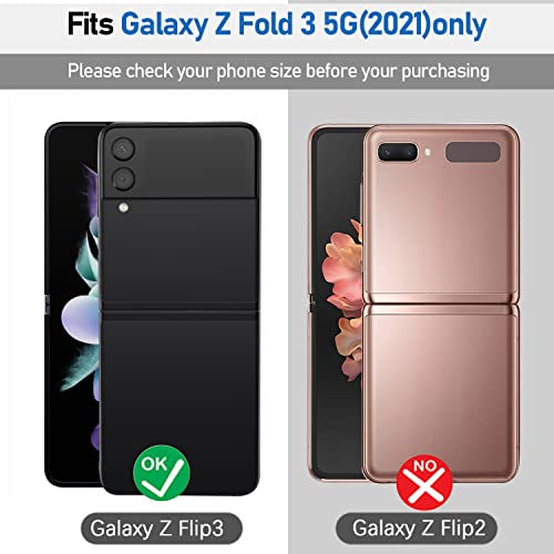 Vizvera Samsung Galaxy Z Flip 3 Case With Hinge Protection, Card Slot + Pc Non-Slip Bottom Shell + Leather +Removable 1.4M Strap, Fashion Satchel For Z Flip 3 (Green) #TOP7