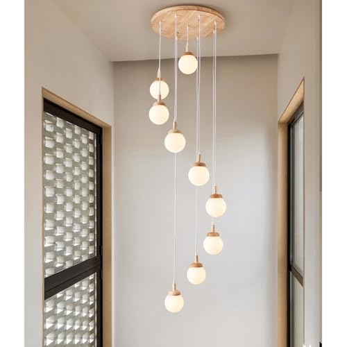 Luminaires intérieur table à manger avec lustre bois moderne réglable