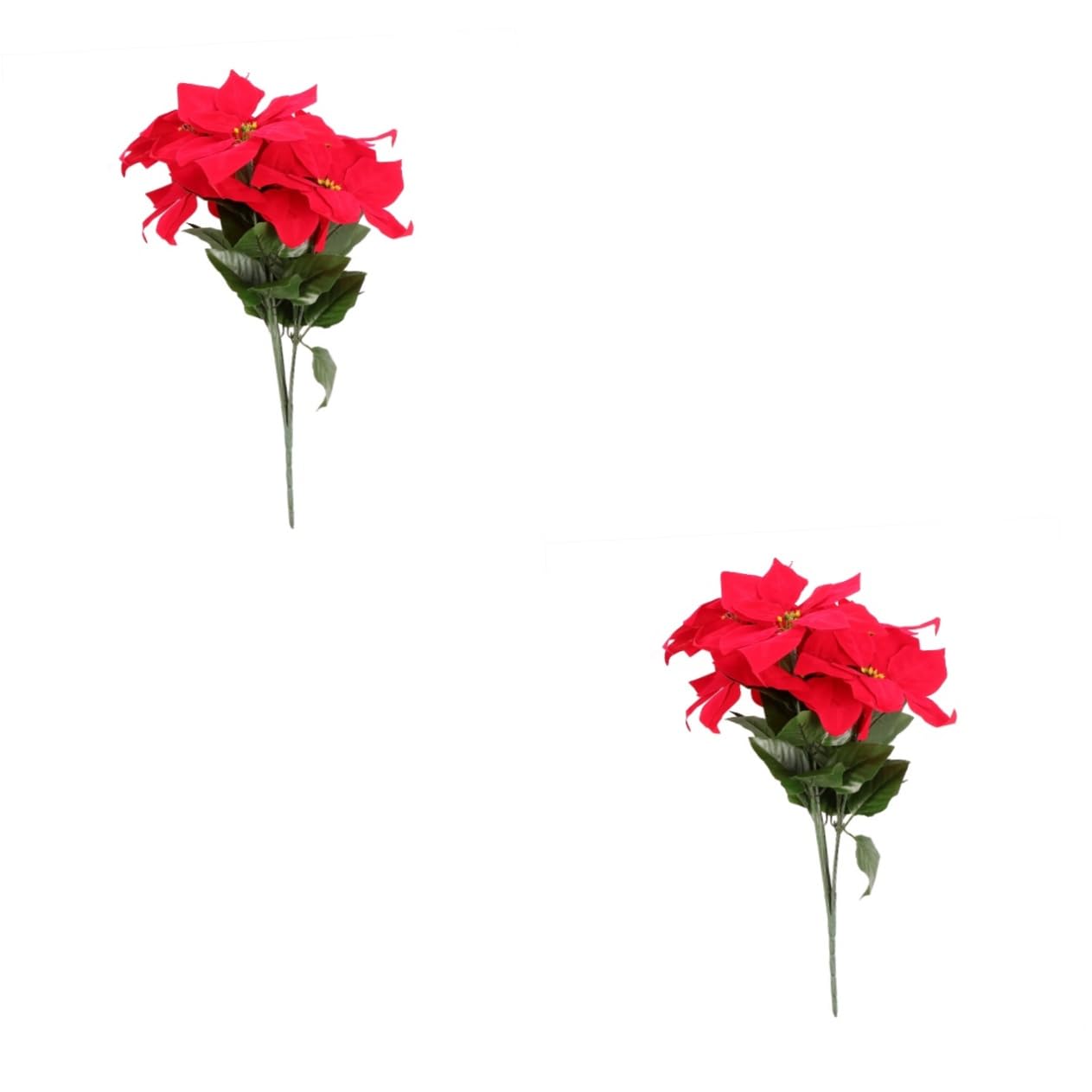 Alipis 2 Piezas 1 Flor de Navidad nochebuena de Navidad Flor de Pascua Artificial Poinsettia pascueros Artificiales Planta decoración hogar decoración de Flor de Pascua Artificial