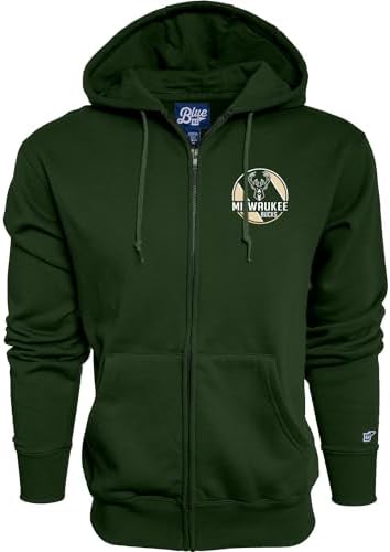 Milwaukee Bucks NBA Officially Licensed Full Zip Hooded Swea