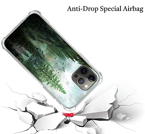 WidofvSpky Mountain with Birds Case Compatible with iPhone 16 Pro, Beautiful Scenery Nature Forest Case for iPhone 16 Pro, Trendy Unique Design TPU Bumper Cover Case by WidofvSpky - Used condition - Image 3