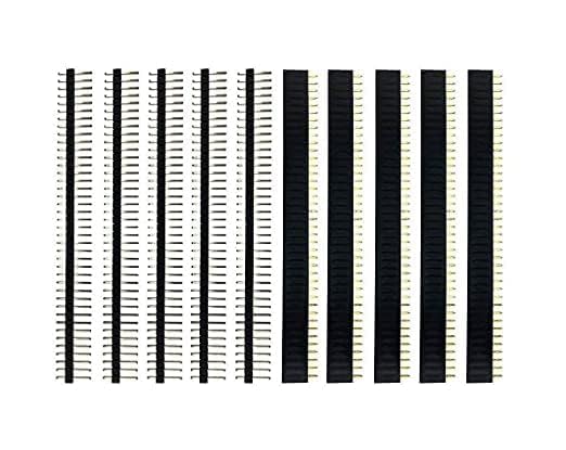 ELECTRO Combo of 40 Pin 2.54mm Male and Female Berg Strip Connector pin (5 Pair)-image-1